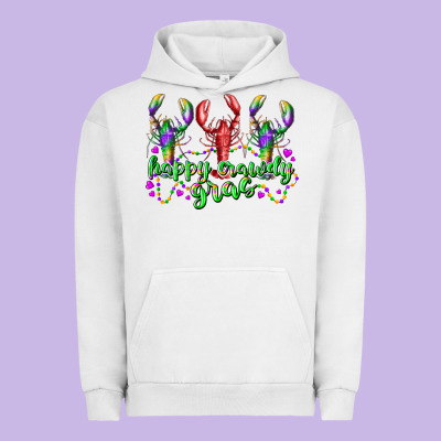 Happy Crawdy Gras Urban Hoodie Designed By Racoondesign