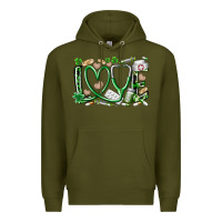 Army Green st.patricks love nurse Premium Hoodie - RacoonDesign