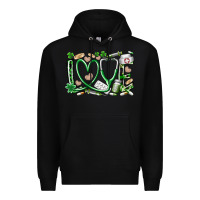 Black st.patricks love nurse Premium Hoodie - RacoonDesign