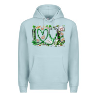 Blue Mist st.patricks love nurse Premium Hoodie - RacoonDesign