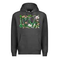 Charcoal Heather st.patricks love nurse Premium Hoodie - RacoonDesign