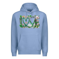 Colony Blue st.patricks love nurse Premium Hoodie - RacoonDesign