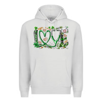 Dove Grey st.patricks love nurse Premium Hoodie - RacoonDesign