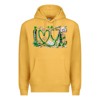 Mustard st.patricks love nurse Premium Hoodie - RacoonDesign