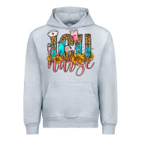 Heather Grey icu nurse Urban Hoodie - FaDigitalArtStudio