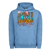 Pigment Pebble Blue icu nurse Urban Hoodie - FaDigitalArtStudio