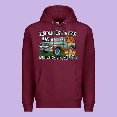Get Out Of My Way It's Pumpkin Spice Season Premium Hoodie Designed By Cowhidedigitalart