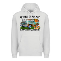 Dove Grey Get Out Of My Way It's Pumpkin Spice Season Premium Hoodie - CowhideDigitalArt