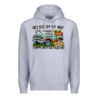 Heather Grey Get Out Of My Way It's Pumpkin Spice Season Premium Hoodie - CowhideDigitalArt