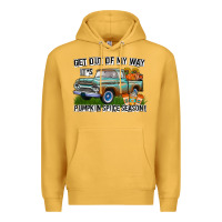 Mustard Get Out Of My Way It's Pumpkin Spice Season Premium Hoodie - CowhideDigitalArt