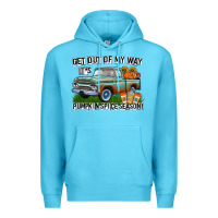 Ocean Blue Get Out Of My Way It's Pumpkin Spice Season Premium Hoodie - CowhideDigitalArt