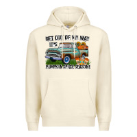 Sandshell Get Out Of My Way It's Pumpkin Spice Season Premium Hoodie - CowhideDigitalArt