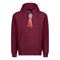 Burgundy windmill fa element Premium Hoodie - FaDigitalArtStudio