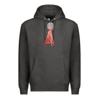 Charcoal Heather windmill fa element Premium Hoodie - FaDigitalArtStudio