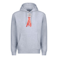 Heather Grey windmill fa element Premium Hoodie - FaDigitalArtStudio