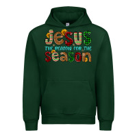 Forest Green jesus the reason for the season Urban Hoodie - FaDigitalArtStudio