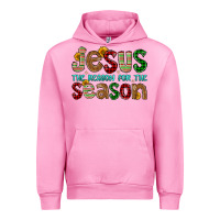 Fuchsia Pink jesus the reason for the season Urban Hoodie - FaDigitalArtStudio