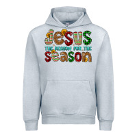 Heather Grey jesus the reason for the season Urban Hoodie - FaDigitalArtStudio