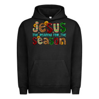 Pigment Black jesus the reason for the season Urban Hoodie - FaDigitalArtStudio