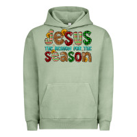 Pigment Oil Green jesus the reason for the season Urban Hoodie - FaDigitalArtStudio