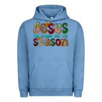 Pigment Pebble Blue jesus the reason for the season Urban Hoodie - FaDigitalArtStudio