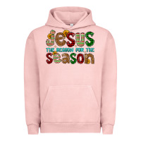 Pigment Salmon jesus the reason for the season Urban Hoodie - FaDigitalArtStudio