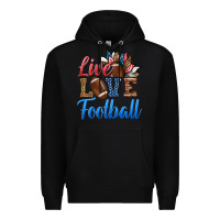 Black live love american football Premium Hoodie - HRA Design Shop