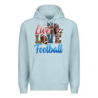 Blue Mist live love american football Premium Hoodie - HRA Design Shop