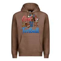 Chestnut live love american football Premium Hoodie - HRA Design Shop