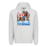 Dove Grey live love american football Premium Hoodie - HRA Design Shop