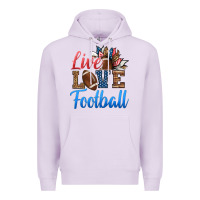 Lilac live love american football Premium Hoodie - HRA Design Shop