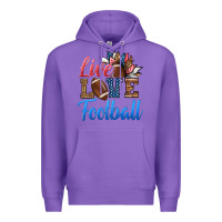 Purple live love american football Premium Hoodie - HRA Design Shop