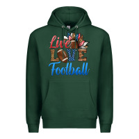 Sports Green live love american football Premium Hoodie - HRA Design Shop