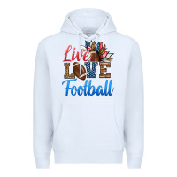 White live love american football Premium Hoodie - HRA Design Shop
