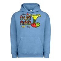 Pigment Pebble Blue sweet summer time Urban Hoodie - CowhideDigitalArt