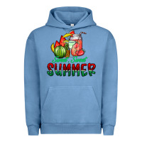 Pigment Pebble Blue sweet sweet summer Urban Hoodie - CowhideDigitalArt