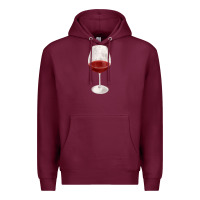 Burgundy wine glass fa element Premium Hoodie - FaDigitalArtStudio