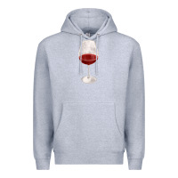 Heather Grey wine glass fa element Premium Hoodie - FaDigitalArtStudio