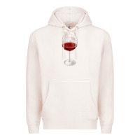 Pale Pink wine glass fa element Premium Hoodie - FaDigitalArtStudio