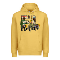 Antique Gold florida state cowhide serape cactus Premium Hoodie - RanaPortraitStore