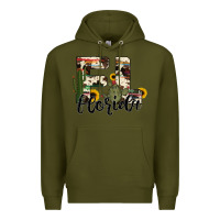Army Green florida state cowhide serape cactus Premium Hoodie - RanaPortraitStore