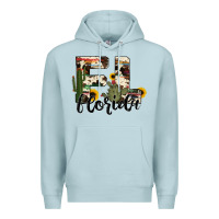 Blue Mist florida state cowhide serape cactus Premium Hoodie - RanaPortraitStore