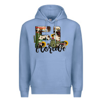 Colony Blue florida state cowhide serape cactus Premium Hoodie - RanaPortraitStore