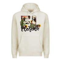 Oatmeal Heather florida state cowhide serape cactus Premium Hoodie - RanaPortraitStore