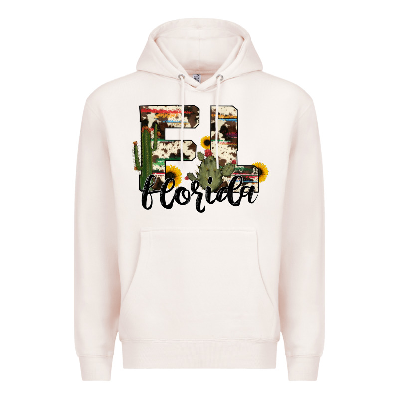 Florida State Cowhide Serape Cactus Premium Hoodie by RanaPortraitStore | Teevron