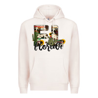 Pale Pink florida state cowhide serape cactus Premium Hoodie - RanaPortraitStore