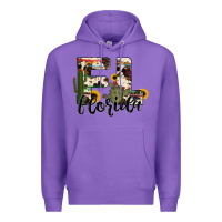 Purple florida state cowhide serape cactus Premium Hoodie - RanaPortraitStore