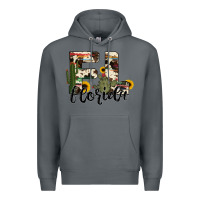 Rock florida state cowhide serape cactus Premium Hoodie - RanaPortraitStore