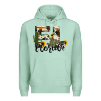Seafoam florida state cowhide serape cactus Premium Hoodie - RanaPortraitStore