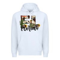 White florida state cowhide serape cactus Premium Hoodie - RanaPortraitStore